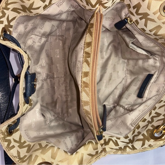 Michael Kors Ludlow Lrg Signature Satchel Bag Drawstring - Picture 7 of 13